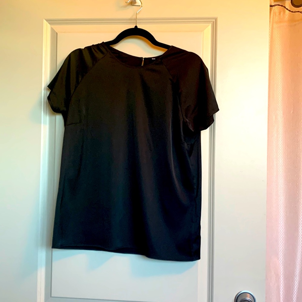 Express Satin Style Top Black Size M